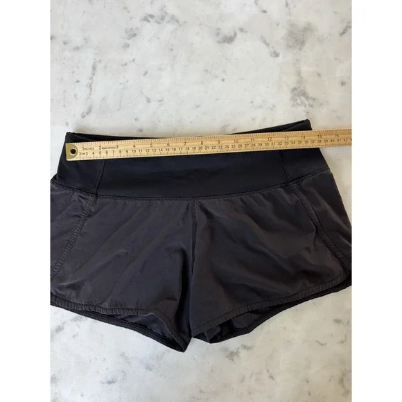 Lululemon Speed Up Shorts Black Women's Size 6 Low Rise Inseam 4" - Picture 6 of 6